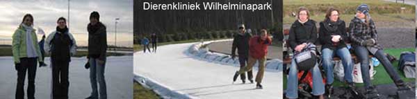 schaatsfoto's en op het bankje
